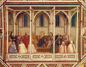 Jezus onder de dokters, ca. 1320 door Giotto di Bondone